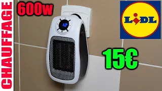 LIDL radiateur soufflant céramique sur prise SILVERCREST SSH 600 B2 test avis notice PDF 600w