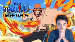 ACE IS LUFFY'S BROTHER??? | NEW ANIME FAN Reacts to One Piece Episode 92, 93, 94 FOR THE FIRST TIME!