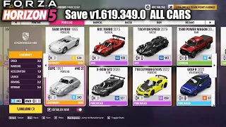 Forza Horizon 5 Save v1.619.349.0 All Cars Unlimited CR Wheelspins
