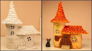 DIY Fairy House Using Clay and Jars