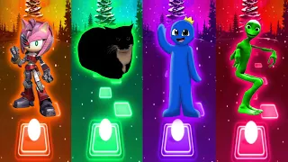 Rusty Rose vs Maxwell Cat vs RainBow Blue vs Alien Dance   Tiles Hop