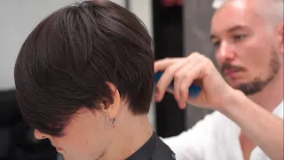 pixie haircut / короткая стрижка на густых волосах