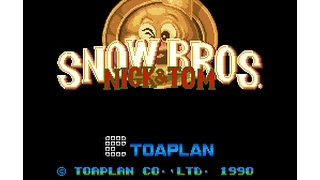 [60FPS] Snow Bros. - Nick & Tom (スノーブラザーズ) [Arcade] - ALL Clear - 1CC - 7,806,200 pts - kangseungkoo