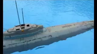 RC U-boot U-boat type XXI U-2540 scale 1/72 -Test