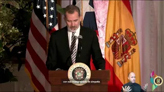 El rey de España participa de una gala y cena de estado