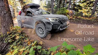 Off-roading in Subaru Outback Wilderness, Lonesome Lake, Potluck with Rugged Roo Crew