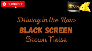 ASMR Sleep Brown Noise - Highway Driving in the Rain | Black Screen Rain Sounds for Sleeping