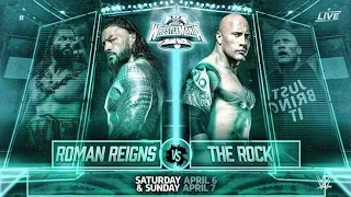 The People’s Champ Rock Vs Bloodline Roman Reings Wrestlemainia Live