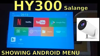 Hy300 Projector, Showing Android Menu!