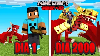 SOBREVIVI 2000 DIAS NO MUNDO DE DRAGÕES NO MINECRAFT O FILME