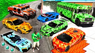 Collecting MINECRAFT CARS in GTA 5!