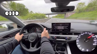 Audi A5 40 TDI NO SPEED LIMIT ON GERMAN AUTOBAHN Highway #audi #fastcars #car #automobile #sportcar