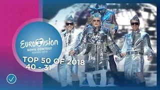 TOP 50: Most watched in 2018: 40 TO 31 - Eurovision Song Contest