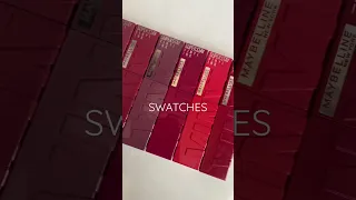 Maybelline Vinyl Ink Liquid Lipstick Swatches | All 8 Shades #Shorts