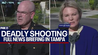 Shooting suspect arrested after firing at Tampa police: Full news conference