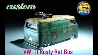 #diy VW T1 Hotwheels custom Rusty Rat Bus