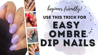 The Easiest Way to Do Ombre Nails with Dip Powder | Scrub Method Dip Nails Tutorial