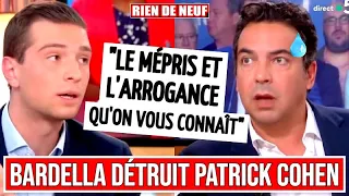 JORDAN BARDELLA détruit PATRICK COHEN et le SERVICE PUBLIC