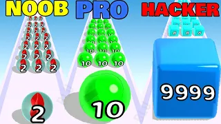 NOOB vs PRO vs HACKER in Marble Run 3D