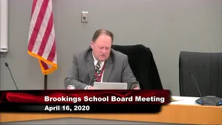 Brookings School Board April Meeting - 4-16-2020