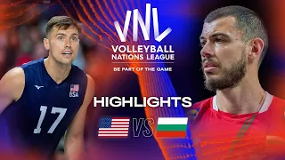 🇺🇸 USA vs. 🇧🇬 BUL - Highlights Week 3 | Men's VNL 2023