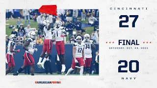 2021 American Football Highlights: Cincinnati 27, Navy 20 (Oct. 23, 2021)