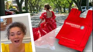 Making Dresses out of Reusable Shopping Bags - Then Revealing Them to Each Other