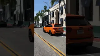 MIGOS Spotted on Rodeo Drive custom Lamborghini and Jeep Trackhawk by RDB LA