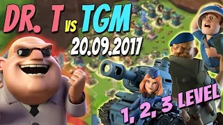 Boom Beach Dr. T Volcano Island Vs Lvl 1 Gren, Lvl 2 Tanks and Lvl 3 Medics - 20.09.2017