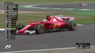 Vettel vs Verstappen + Bottas vs Vettel - 2017 British Grand Prix