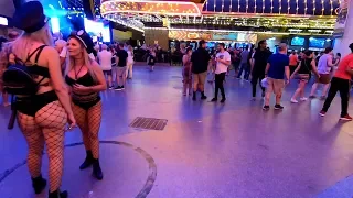 fremont street las vegas evening and night scenes