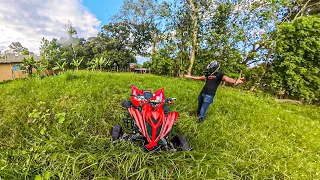 Fui a mostrarte una propiedad en mi raptor 700r y me quedé atrapado ¿COMO SALIR?