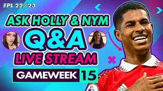 FPL | GAMEWEEK 16 - Q&A WITH HOLLY SHAND | Fantasy Premier League Tips (2022/23)