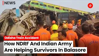 Personnel From NDRF Working Round The Clock To Help Survivors In Balasore, India Army Joins Them