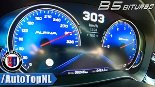 608HP BMW ALPINA B5 BiTurbo 0-303km/h ACCELERATION & LAUNCH CONTROL by AutoTopNL