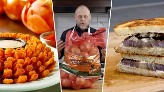 I Tested the Most Viral Onion Recipes- Onion Rings, Alton Brown's Dip, Bloomin Onion, Onion Sandwich