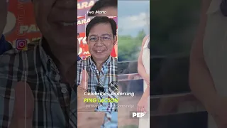 Celebrities who endorsed Ping Lacson for President