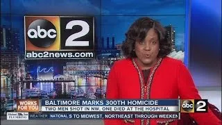 300th homicide victim killed in NW Baltimore