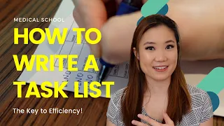 Ace Medical School Clinical Rotations: How to Write an effective TASK LIST