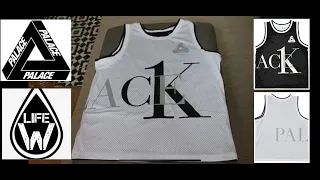 CK1 Palace Reversible Basketball Vest Black / White SS22 Size Comparison