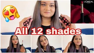 L'Oreal Colour Riche Intense Volume Matte Lipstick Swatch ALL 12 Shades || Shepa's Diary