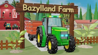 Colorful Farm and Fertilizer Factory - Tractors from the Barn and Meet Agricultural Machines