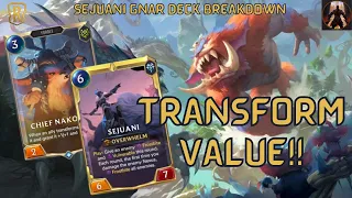 Transform Value w/ Chief Nakotak, Gnar & Sejuani | Deck Breakdown & Gameplay | Legends of Runeterra