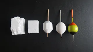 Making Fishing Floats Out Of Styrofoam & Toothpicks