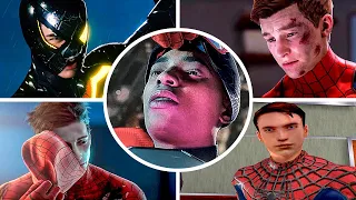 Evolution of Peter Parker Removing His Mask in Spider-Man Games