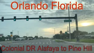 Riding  from Alafaya through Colonial Dr. to the Pine Hills Area- 4K