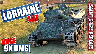 WoT Lorraine 40T Gameplay ♦ Huge 9k Dmg ♦ Medium Tank Review