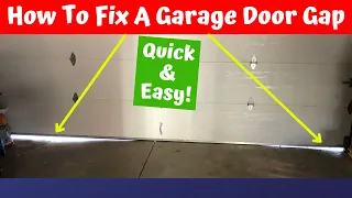 How To Fix Bottom Garage Door Gap