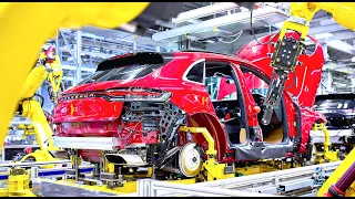 Discover the Secret Behind the New Porsche Macan Sports Car at the Factory. Body, Paint, Assembly.