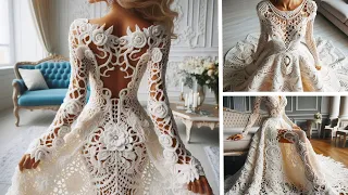 Amazing Crochet Wedding Dresses (Knitting Ideas) #crochet #knitted #WeddingDress